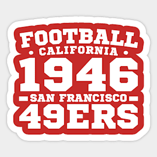 Football California 1946 San Francisco 49ers Sticker